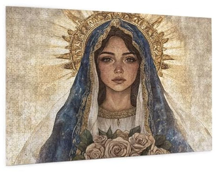 Woman Jigsaw Puzzles for Adults 6000 Jigsaw Puzzle Religion with Gift Box, Challenging Interactive Family Bonding PuzzleGame, Stress Relief Home Bedroom Art Decor Gifts for Women 100x180cm-z1521