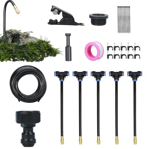 Hogvinnatil Automatische Gartenbewässerung, automatische Gartenbewässerung, Schnellverbindungswerkzeug für Sprinkler und Vernebler im Park, Terrasse und Balkon
