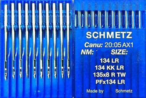Industriennadeln 134 KK LR - Lederspitze 45° für Lederwaren - kompatibel 135x8, DPx5 - Packung mit 10 Stück - (Größe 140)