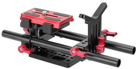 Gimbals Base Y-förmige Objektivhalterung aus Aluminium mit 1/4 3/8 Gewinde Grundplatte, Stativhalterung, DSLR-Schulterhalterung, tragbare Stativbefestigung