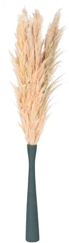 QUARKZMAN Pampasgras Künstlich Beige, 10 Stück Boho-Deko-Kunstblumen 116cm | Flur, Fensterbank, Büro, Schlafzimmer und Wohnzimmer