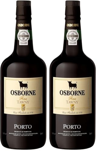 Osborne Fine Tawny Port – Hochwertiger, roter und fassgereifter Portwein aus dem Douro Tal Portugals mit 19 vol. (1 x 0,75l) (Packung mit 2)