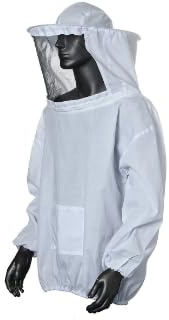 2 stycken biodlingsdräkt, biodlarytta med hatt, professionell biodlingskläder, biodlarykkläder professionell, professionell biodlingsdräkt med rundhatt, biodlingsslöja för biodlare vit unisex