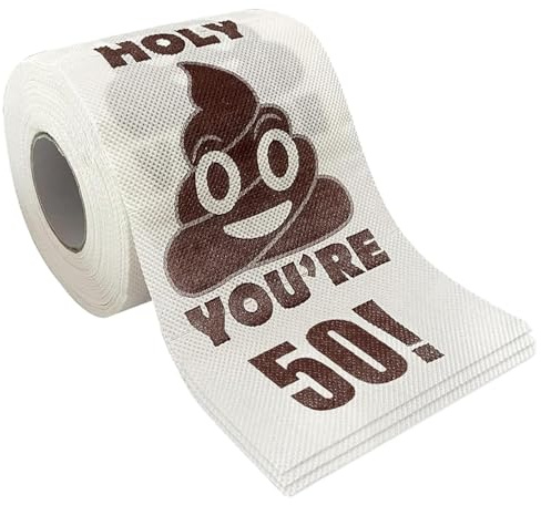 50th Birthday Gifts for Men Women,Unusual Birthday Gifts You're 50 Printed Toilet Paper,Novelty Toilet Paper Rolls,Funny Prank Birthday Gift,for Friend,Mom,Dad,Party,Bathroom Decorations