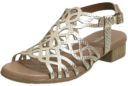 Xapatan, Baza-2011 Bazaroble, Femme Nu-pied Platine métallisé - 37 EU