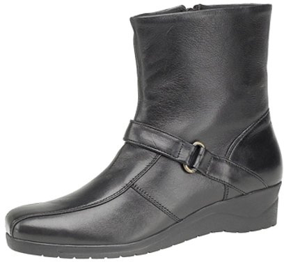 Mod Comfys Womens/Ladies Softie Leather Inside Zip Ankle Boots
