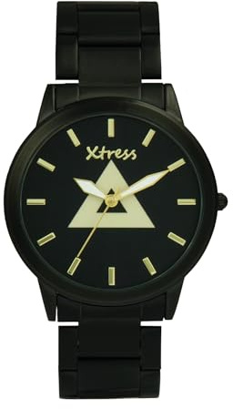 XTRESS XNA1034-06 Men's Analogue Quartz Watch with Stainless Steel Strap, Ribbon