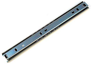 GTV 27mm Hoch Teleskopschienen, Schubladenschiene, Metall, Seitliche Montage, Pulverbeschichtet, 40cm-67cm, 10mm/27mm, 15kg Traglast pro Paar