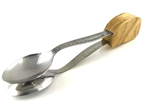 Traditional Irish Percussion Folk Session Stainless Steel Musical Spoons - Beech Wood