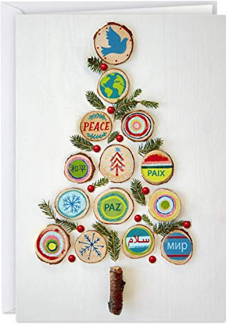 Hallmark UNICEF Weihnachtskarten, Peace-Tree (12 Karten und 13 Umschläge)