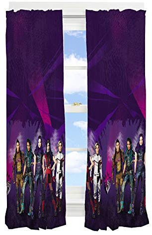 Franco Kids Window Curtain Panels Drapes Set, 82 in x 63 in, Disney Descendants 3