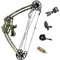 MILAEM 50lbs Compoundbogen Dreiecksbogen Sportbogen mit Bogen Visier Linkshänder und Rechtshänder Bogenschießen Jagd Outdoor Schießen Bogen Zubehör (Camo)