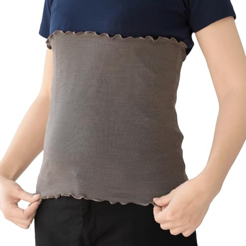 Kinuya Silk Waist Warmer Belly Warmer Haramaki Ultra-Thin and Stretchy Made in Japan Charcoal