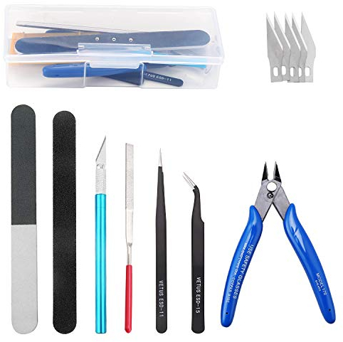 HSEAMALL 9 Pièces Outils de Modélisme Gundam Modèle Outils Kit Maquette Construction Modèle de Base Réparation et Fixation Hobby Building Craft Set