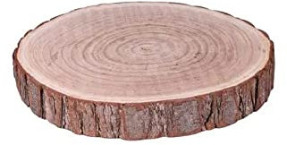 Decor Essentials - Base rustica in legno, tronco in legno porta torte, decorazione per nozze, dimensioni S: tra 17 e 24 cm