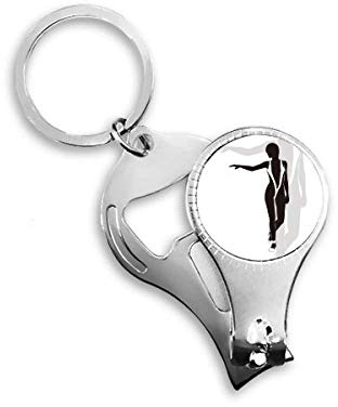 Hot Beauty Damen Unterwäsche Nagelknipser Ring Schlüsselanhänger Flaschenöffner Clipper