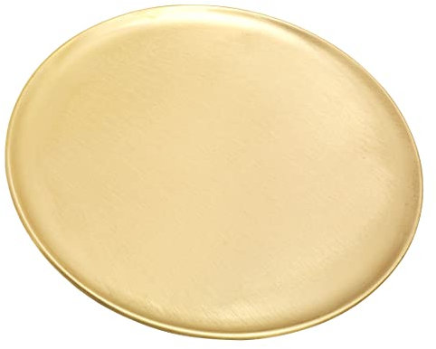 NKlaus Messing Kerzenteller Gold poliert Ø 21cm Untersetzer 0,5cm dick Tischdeko rund 10970