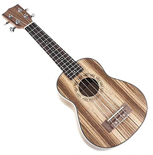 21 Zoll Hohe Qualität Tragbare Sopraner Ukulele 15 Fret Vier Saiten Zebra Holz Gitarre Ukellese Musical Saited Instrument Kinder Ukulele