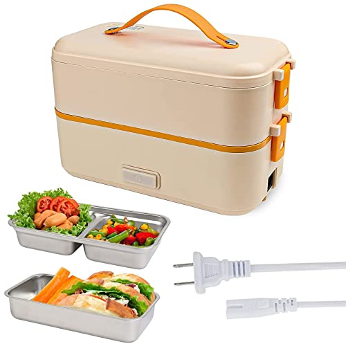 FZYE Recipientes para Fiambreras, Fiambrera Eléctrica para el Hogar 110 V con Compartimentos Múltiples Calentador de Alimentos Aislado Fiambreras Portátiles con Calefacción para Adultos