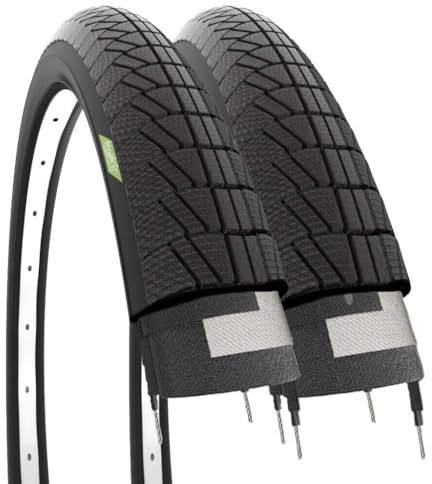 ECOVELO 2 Copertoni 14 X 1.75 (47-254) per Bambino | Pneumatici Stradali Neri In Gomma Bike Bicicletta Neumáticos 14 x 1,75 Bicicleta de niño, Unisex niños, Negro, Bici Bimbo