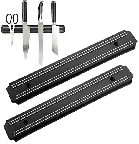 Porte couteaux aimanté cuisine 2 pieces 33 cms barre magnetique couteaux outils barre aimantée porte couteaux aimant couteau mural support couteaux aimanté barre aimantée