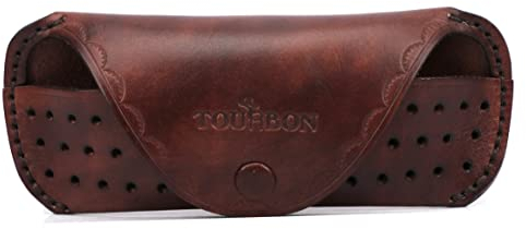 Tourbn TOURBON Unisex Deluxe Leder Brillenetui Hard Lesebrille Aufbewahrungsbox