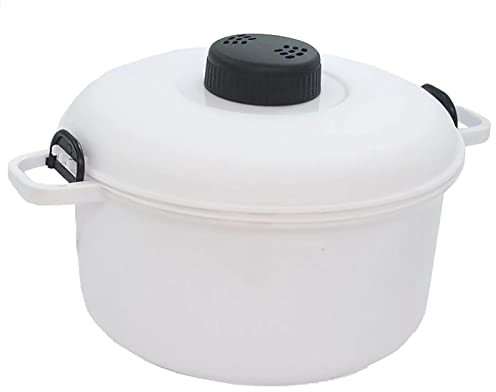 RevolutionLine - Olla a vapor para microondas | Olla a presión Multiusos | Color blanco | Capacidad 2,8 Litros | Cocina al vapor | Fácil, rápido y saludable | Dimensiones: 27x10x20 cm