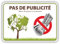 IBEX STICKER | Autocollant Stop Pub Pas de Publicité Merci de Penser à la Planète | Boîte aux lettres | Dimensions 10cm x 7cm | Protection Anti-UV | Vinyle | Sticker | Minimaliste | Vert