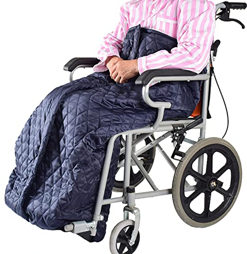 DSHUB Rollstuhl WäRmesack, für Behinderte Menschen RollstuhlzubehöR FußSack, Maschinenwaschbar Blanket with Ring Pulled Zipper