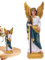 Richolyn Engel Tischdekoration - Harz Erzengel Raphael Tischfigur Ornament - Holiday Supply Weihnachtsfigur für Schlafzimmer Wohnzimmer