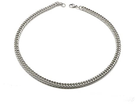 Kette 45 cm Edelstahl, Schmuck Ketten Herren Halskette Silber 3MM Weizenkette Damen Geschenk Geburtstag