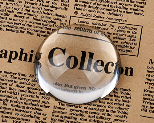 DS. DISTINCTIVE STYLE Briefbeschwerer Papierbeschwerer für Büro, 6,1 cm, Kristallkuppellupe