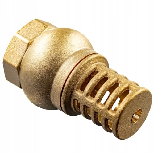 Messing Fußventil 1 Zoll mit Filterkorb und Rückschlagventil – Saugkorb für Pumpensysteme