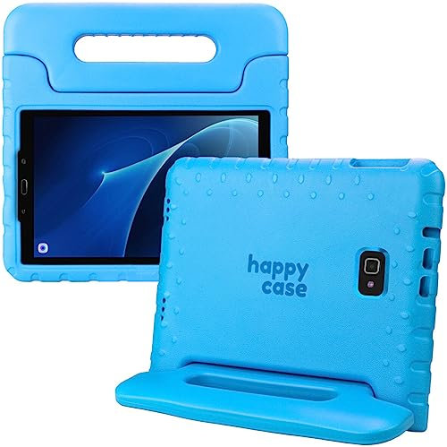 HappyCase Kinder Tablet Hülle Geeignet für Samsung Galaxy Tab A 10.1 (2016) | Kinderfreundliche Hülle | Schutzhülle | Kinderhülle | mit Griff und Ständer | Blau