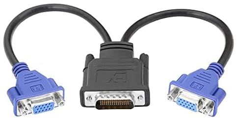 JDYYICZ DMS-59 to VGA Splitter for Dual Monitor Setups or as a VGA Adapter Y Cable Cord