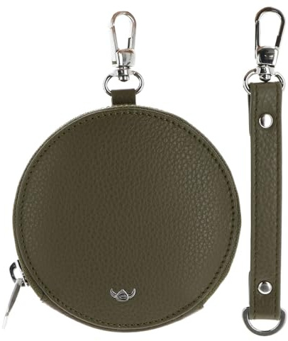 Golden Head Leder Schlüsselmäppchen Utensilientasche Palma RV-Schlüsseletui rund 5110 Oliv olivgrün
