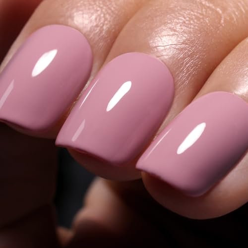 Ozzeal Smalto Semipermanente Unghie Rosa, 15ML Rosa Malva Smalti Semipermanenti Per Unghie Manicure D'avviamento All'arte Smalto Gel Unghie UV Autunno Inverno Gel Nail Polish Per Donne