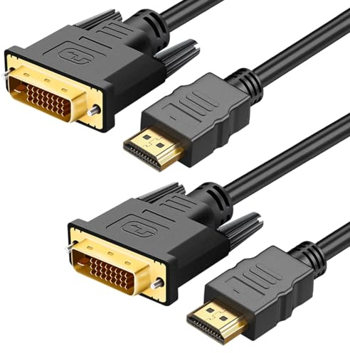 QINGLER HDMI to DVI Adapter Cable Bi-Directional DVI-D Male to HDMI 6FT