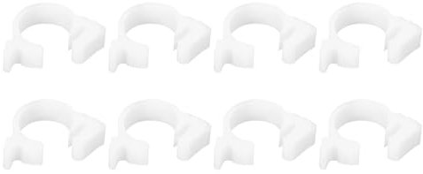 sourcing map Double Gripping Nylon Hose Clamps, 8pcs 9.2-10.2mm Adjustable Double Snap Grip Plastic Hose Clamp for Fuel Line Hoses Plumbing