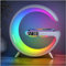 Domigard G Lamp Wireless Charger, Night Lights with Bluetooth Speaker & Alarm Clock, LED Atmosphere Lamp for Bedroom, Birthday Gifts Gadgets for Teenage Boys Girls - White(App)