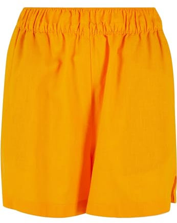 Urban Classics Damen Kurze Sporthose Ladies Linen Mixed Boxer Shorts, lässige Sport Shorts für Frauen, Loose Fit