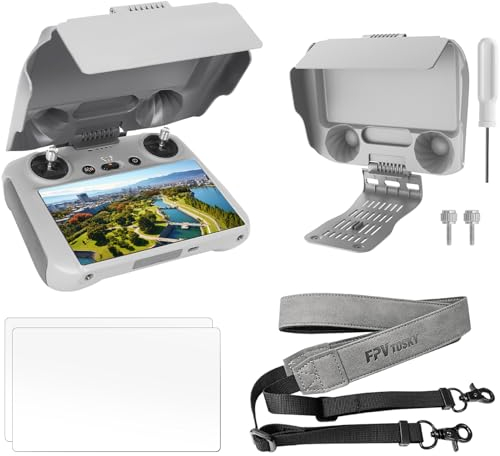 FPVtosky RC Controller più Kit di protezione per accessori DJI Mini 3 Pro, il kit include copertura RC Sun Hood, cordino RC, protezione schermo RC x 2, accessori DJI RC, accessori DJI Mavic 3