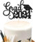 1 Stück 2024 Abschluss Tortendeko Glitzer Grad 2024 Kuchen Deko Graduation Grade Cap Cake Decorations für 2024 Abschluss Party Kuchen Dekoration Schwarz