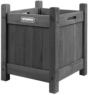 My Garden Planter Square Heavy Duty Light Weight Wooden Planter Pot Decking Wooden Planting Box Easy To Assemble Ideal For Plants Shrubs Flowers