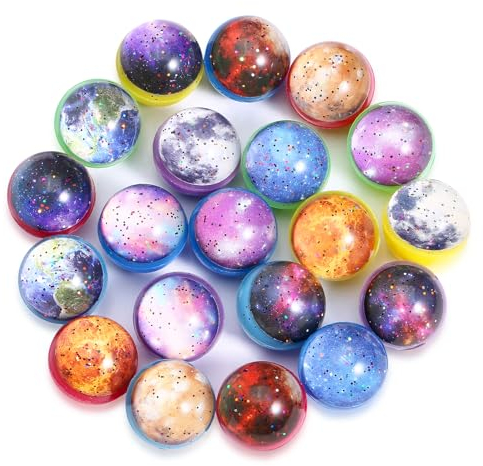 LIHAO 20 Stück Flummi Planeten 30mm Flummies für Kinder Flummis Springball als Mädchen Jungen Kindergeburtstag Gastgeschenke Partygeschenke Schultüte Geschenk Füllung