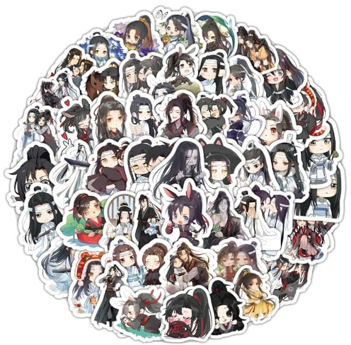 Grandmaster of Demonic Cultivation Aufkleber MoDaoZuShi Charaktere Wei Wuxian Lan Wangji Figur PVC Wasserdicht Graffiti Aufkleber Für Laptop Skateboard Telefon Gitarre Fahrrad Notebook DIY Dekoration