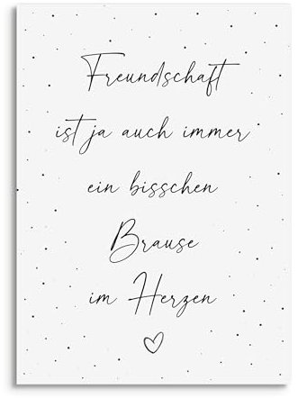Nastami Postkarte Geschenk Freundin Postkarte Du bist toll (Brause im Herzen)