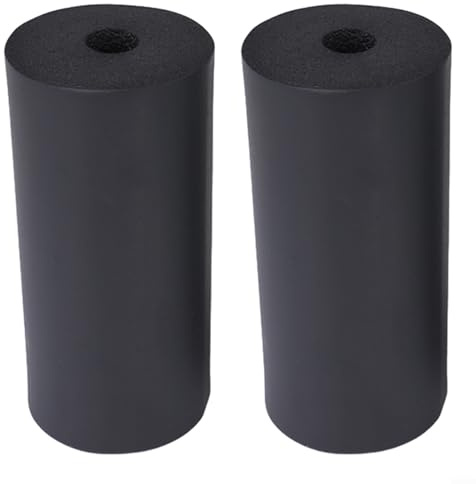 LVYXON Schaumstofffuß für Rollen, Ersatz für Gewichtsbeinverlängerung, Inversionstisch, 20–22 mm Rohr, schwarz, 2 Stück, Fitnessgeräte, Ersatzschaum für Pads, Set (170 mm)