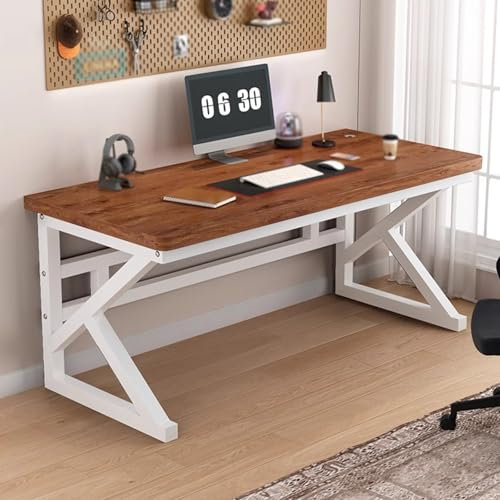 Escritorio moderno para espacios pequeños/oficina en casa, mesa ejecutiva de madera de nogal con características de juego, ideal para estudiantes de estudio, 100 x 60 cm