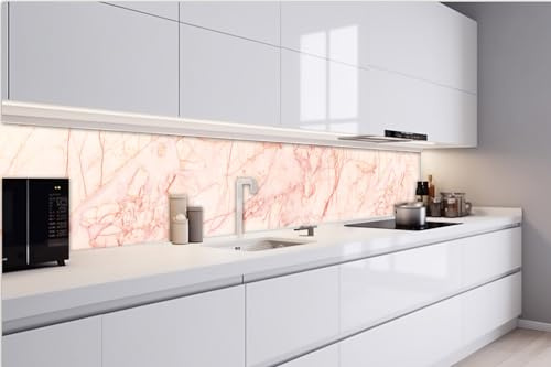 Dimex Küchenrückwand Folie Selbstklebend Rose Gold MARMOR 420 x 60 cm | Klebefolie - Dekofolie - Spritzschutz für Küche | Made in EU